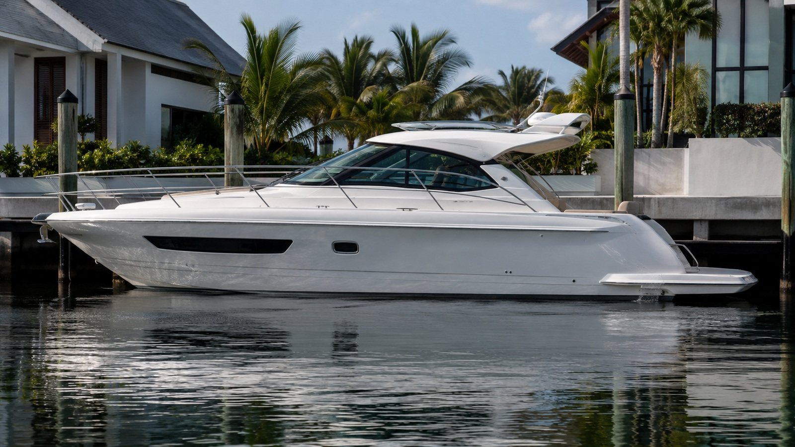sea ray 400 sport yacht dockside profile 07