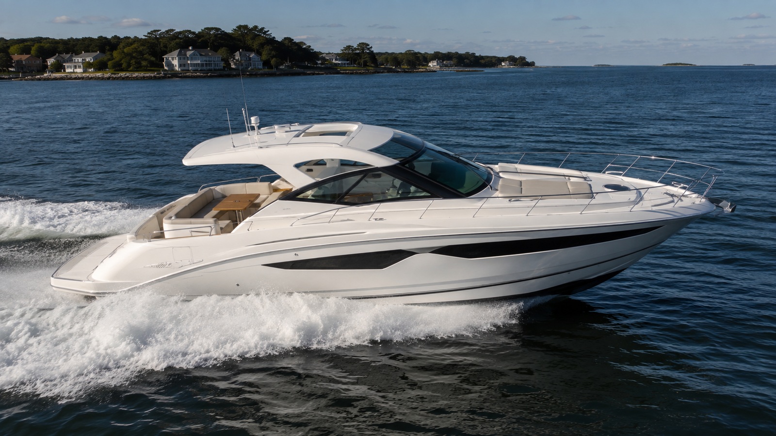 sea ray 400 sport yacht front quarter running 02