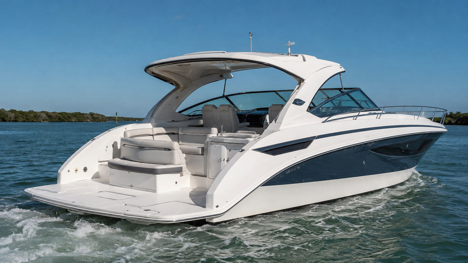 sea ray 410 express cruiser cockpit wide 07
