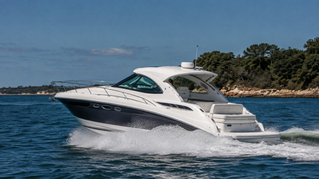 sea ray 410 express cruiser running hero 01