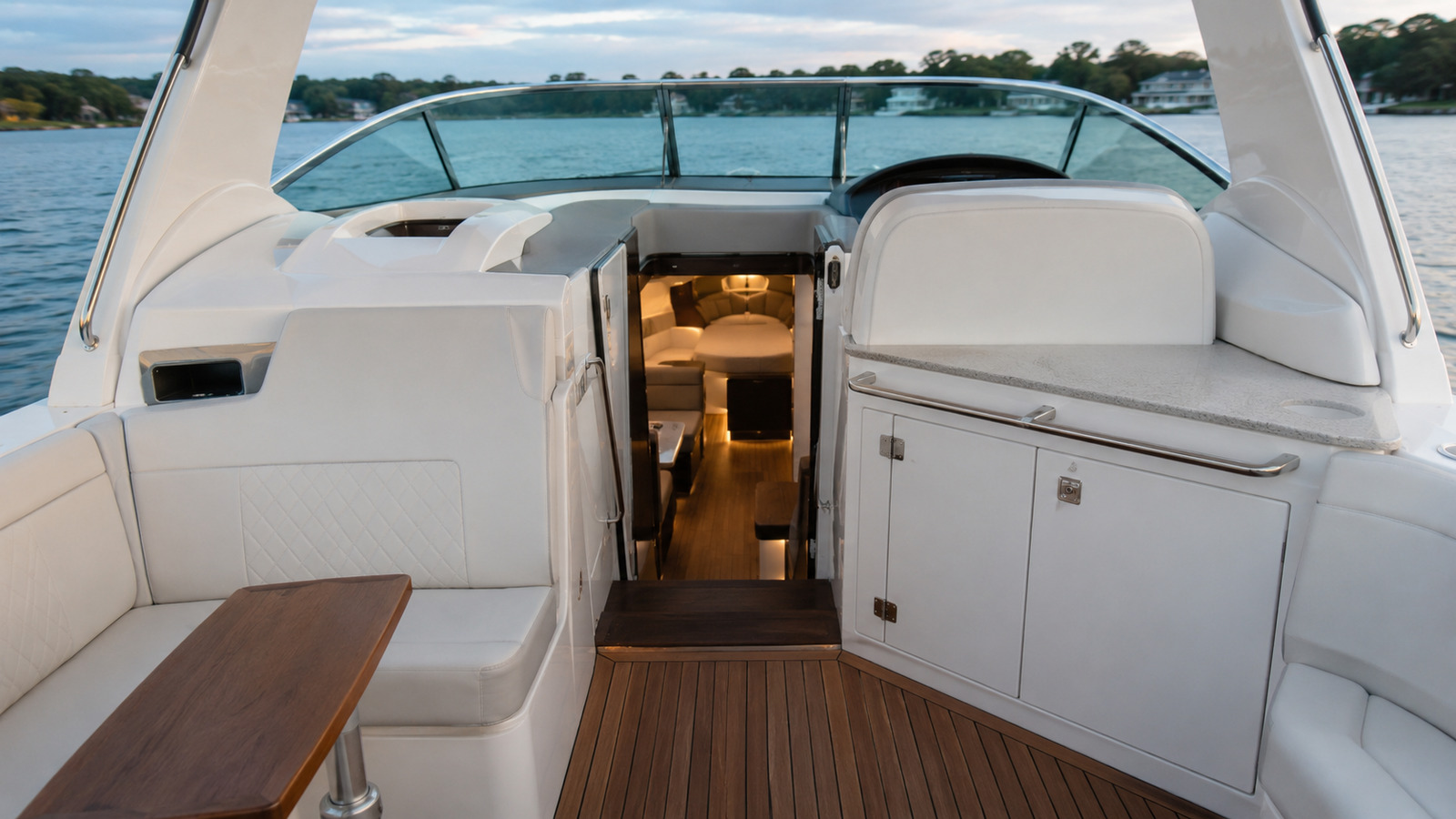 sea ray 420 express cruiser cabin entry 10