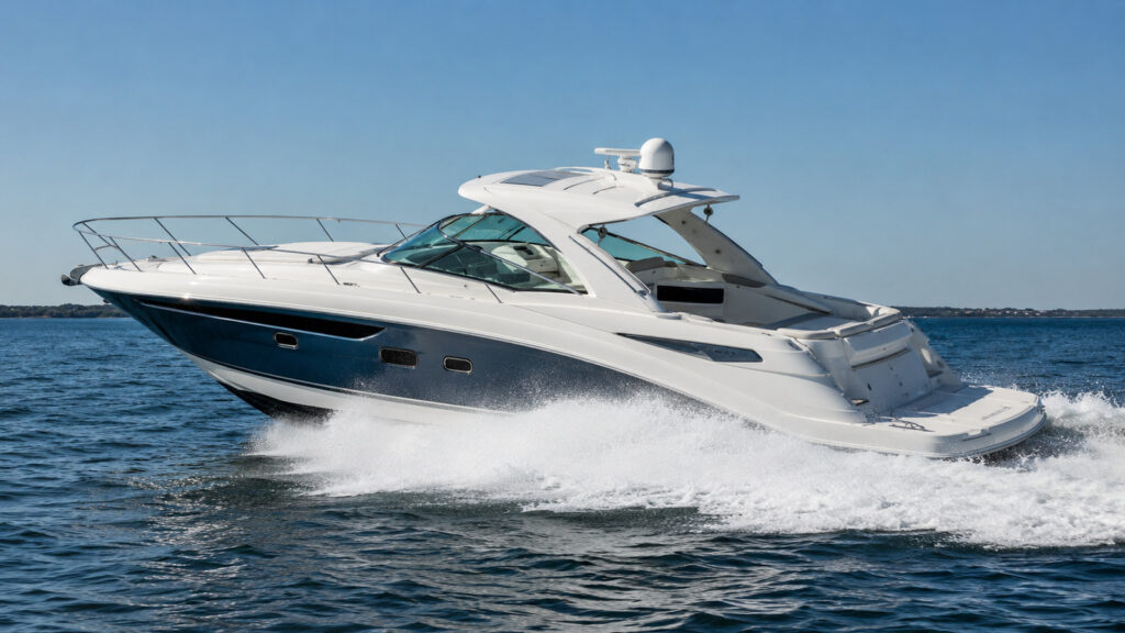 sea ray 420 express cruiser running hero 01