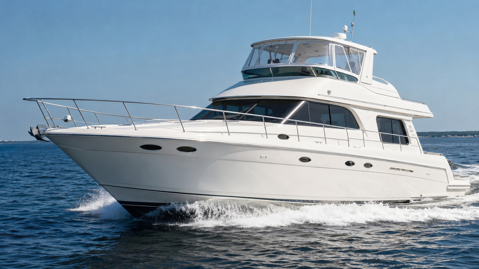 sea ray 420 motor yacht front quarter running 02
