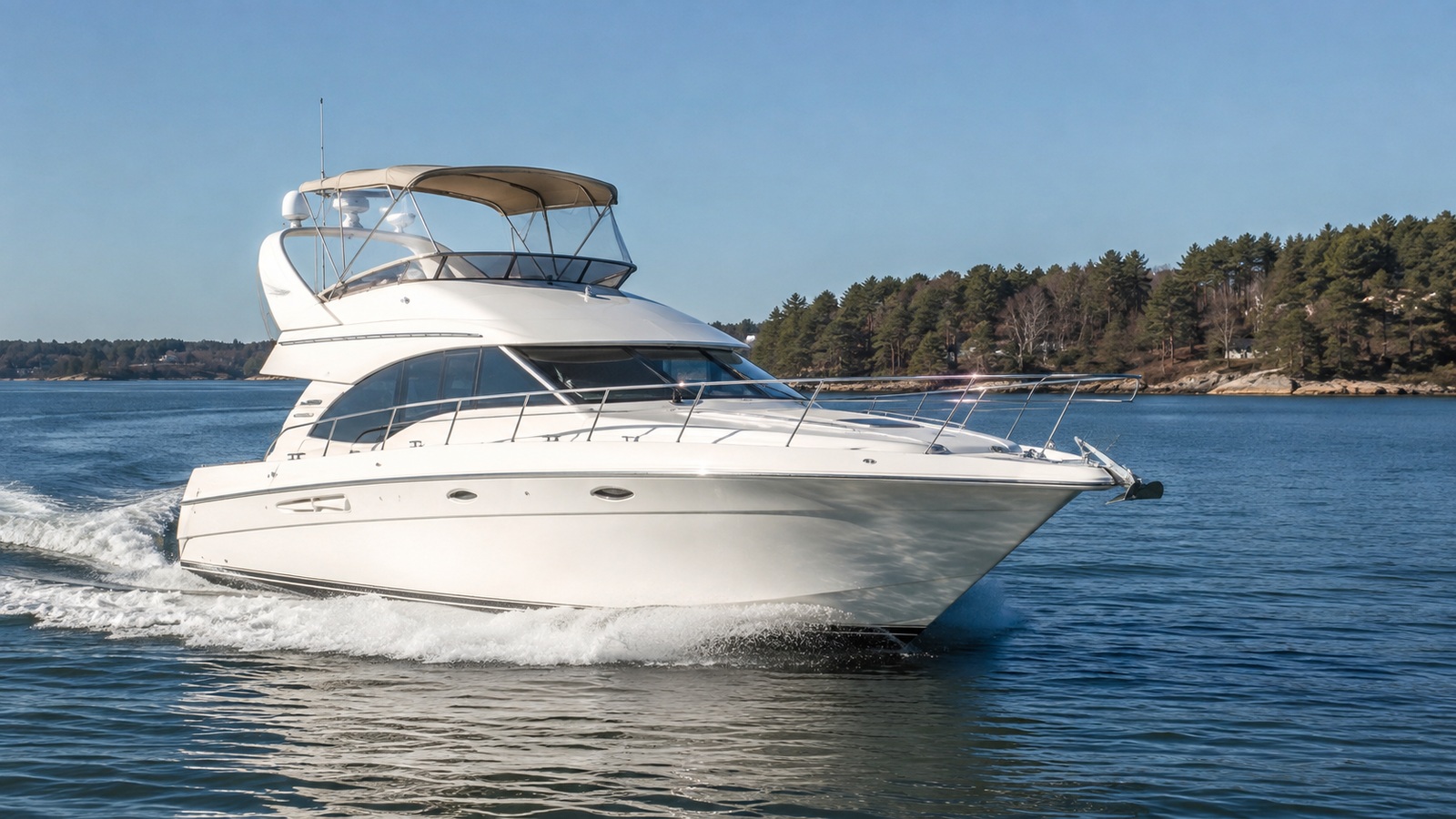 sea ray 420 sedan bridge premium exterior hero 25