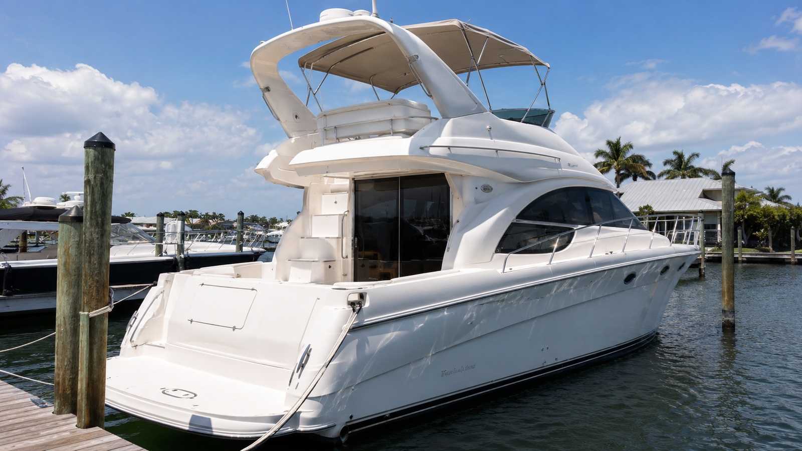 sea ray 420 sedan bridge swim platform 10