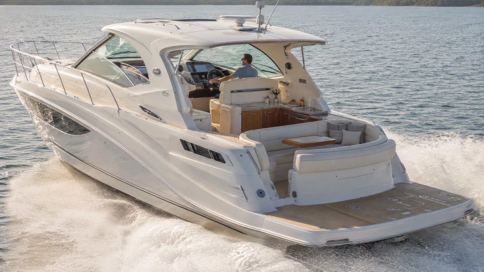 sea ray 420 sport yacht elevated exterior 08
