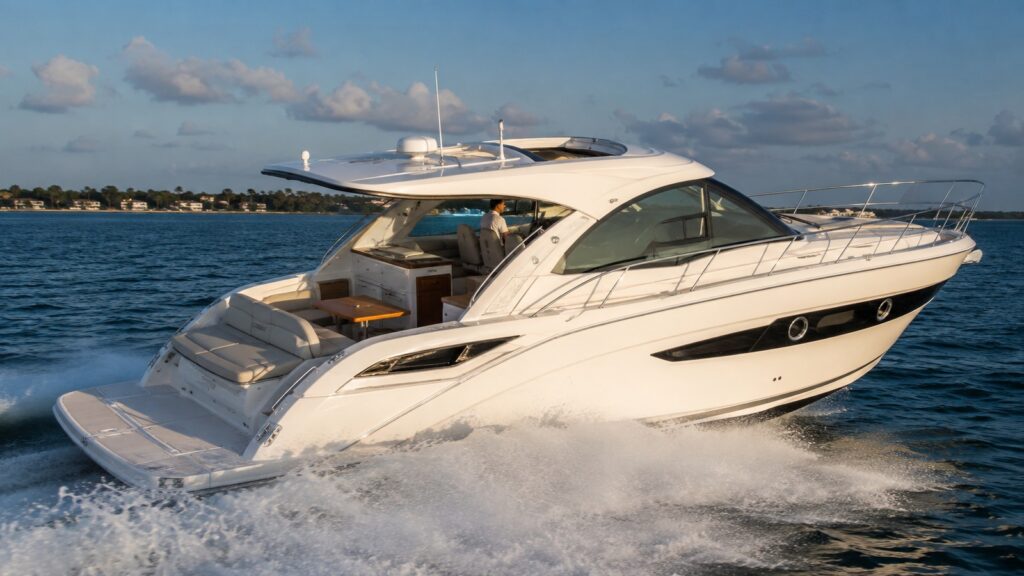 sea ray 420 sport yacht high speed running hero 01