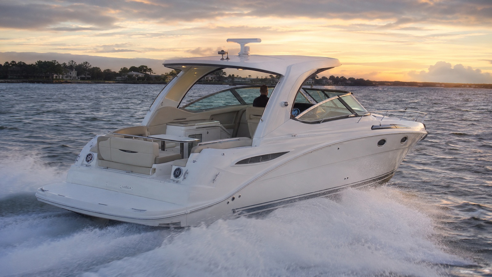 sea ray 420 sport yacht sunset running 21