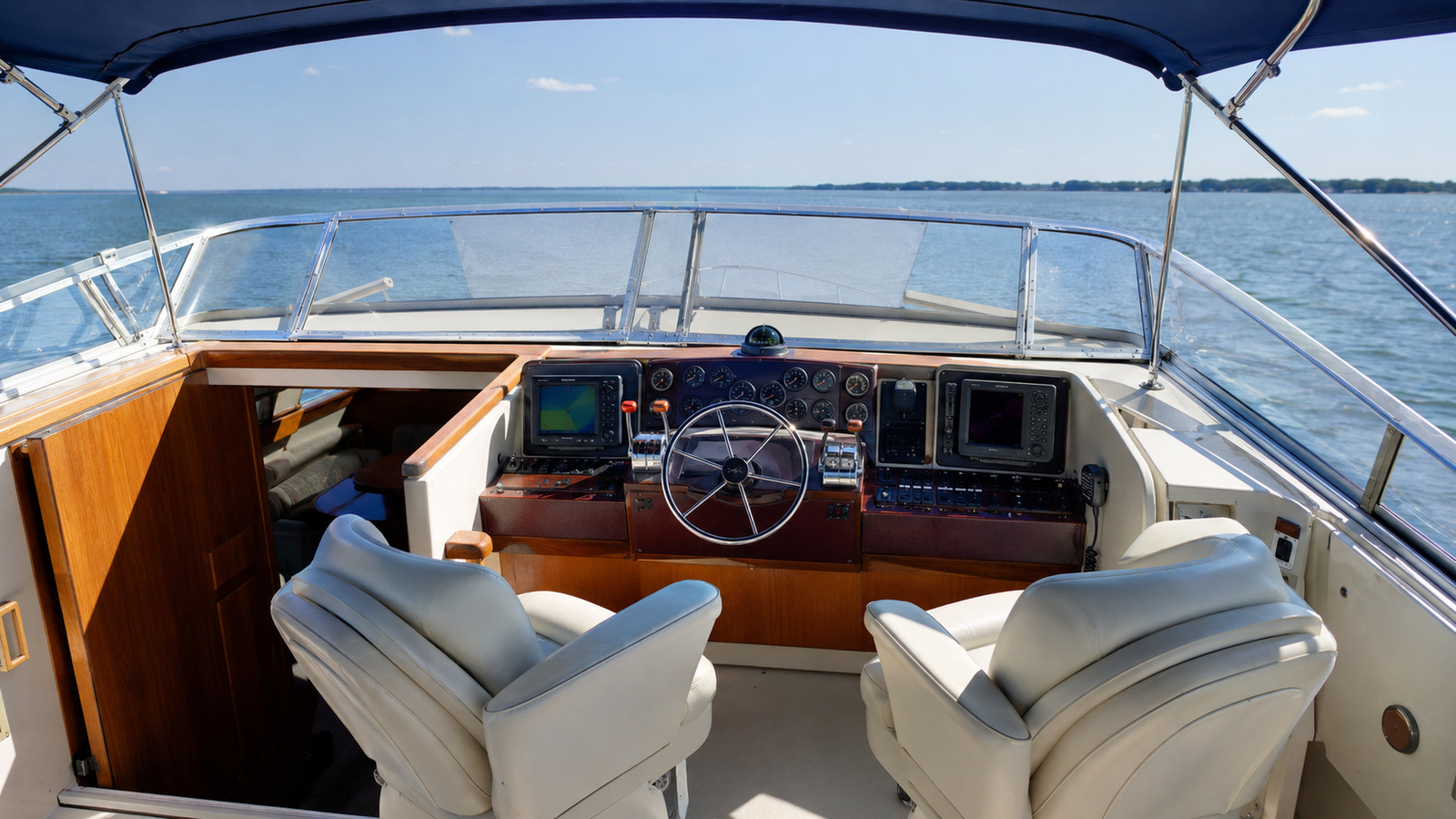 sea ray 440 aft cabin upper helm 01