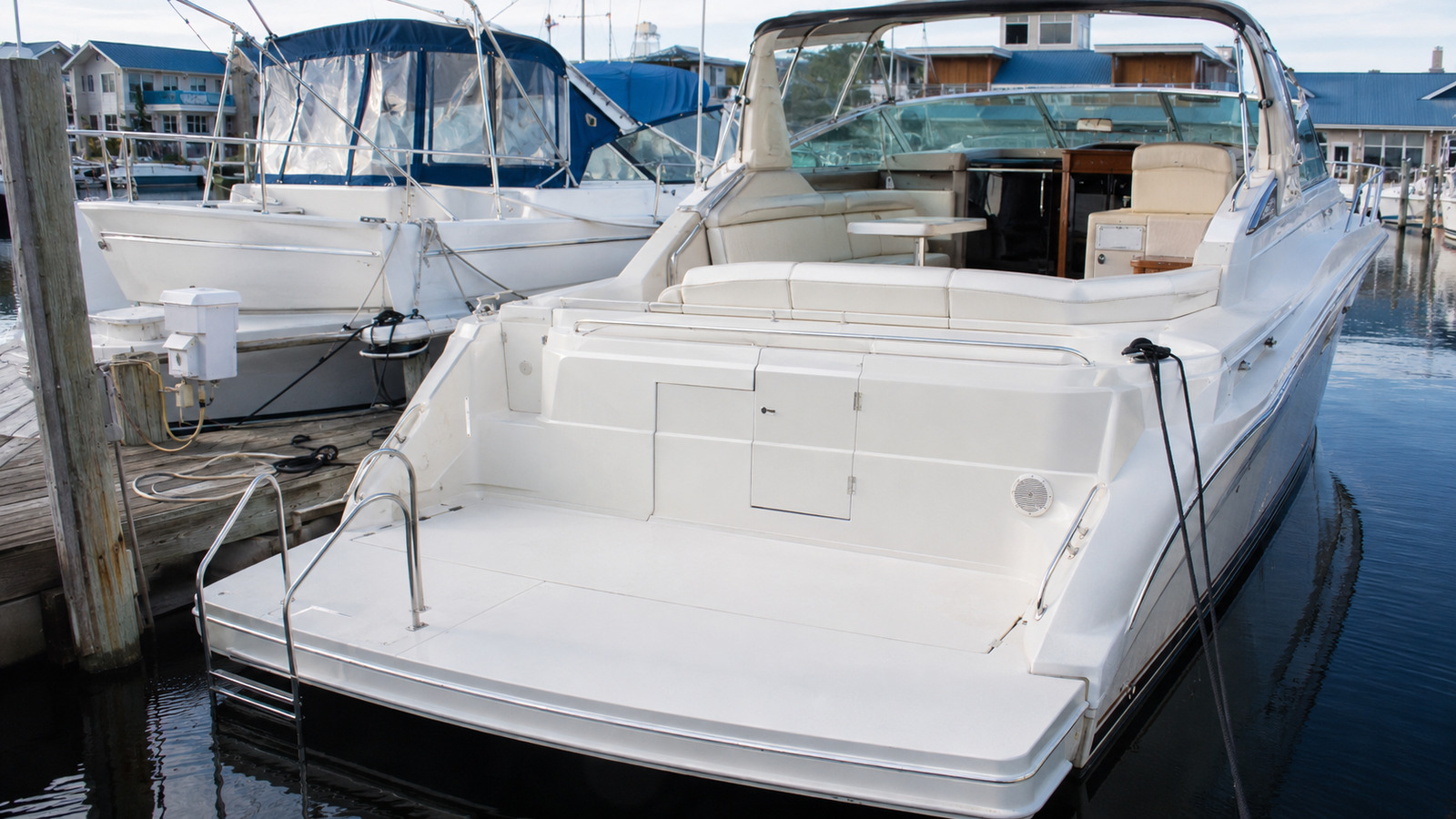 sea ray 440 express cruiser swim platform 09