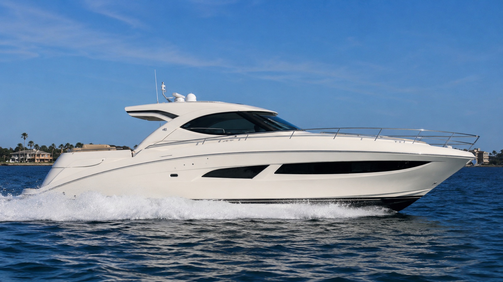 sea ray 440 sport yacht side profile running 04