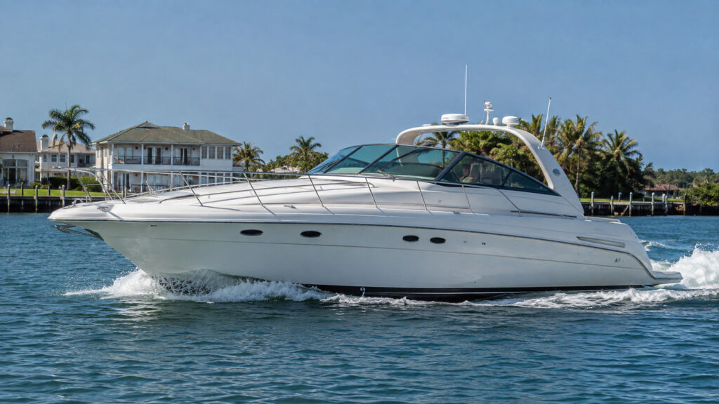 sea ray 450 express cruiser running hero 01