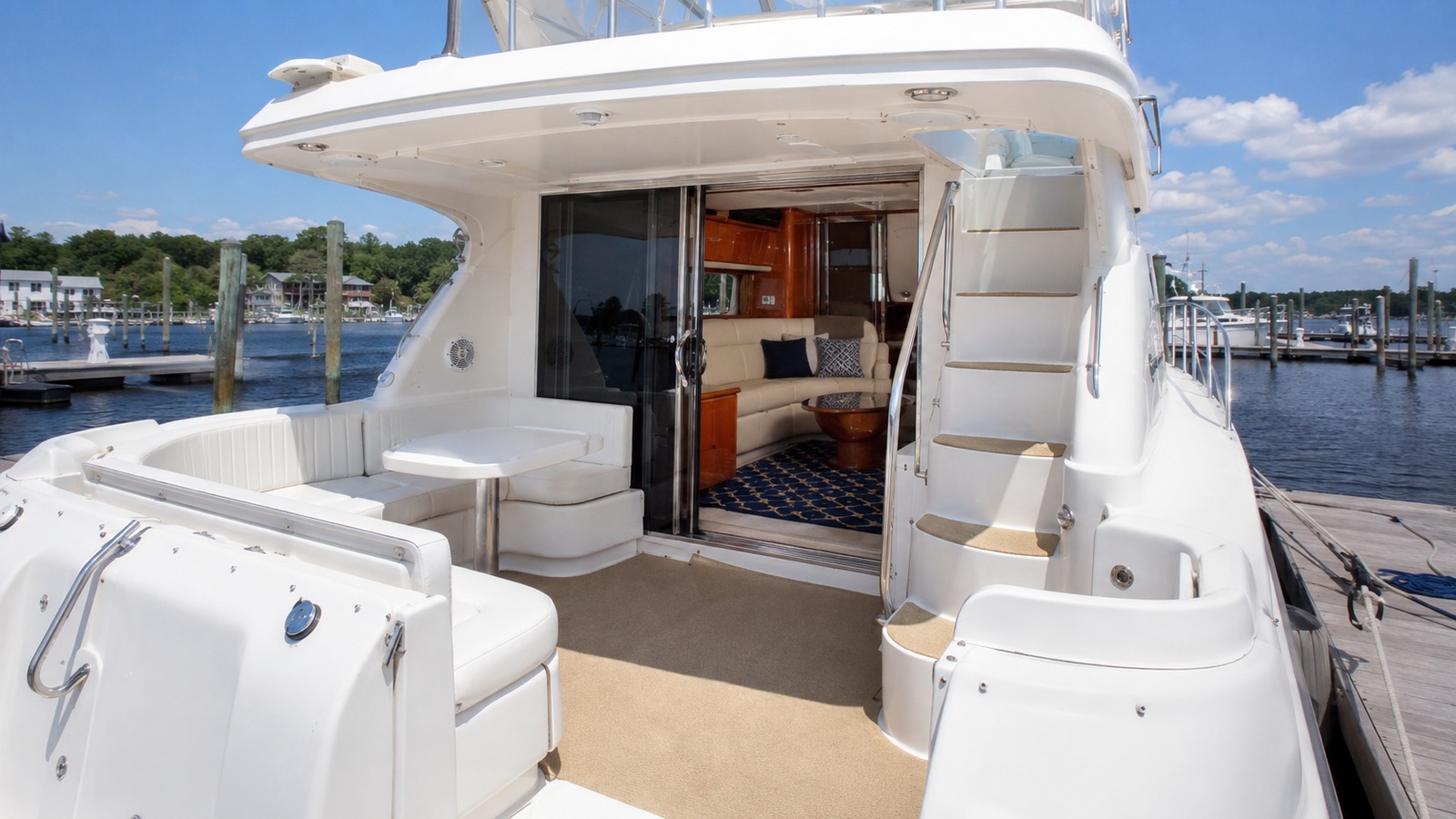 sea ray 450 sedan bridge aft cockpit 10