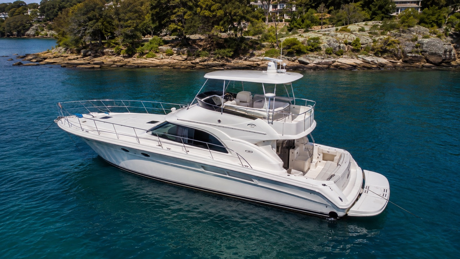 sea ray 450 sedan bridge elevated exterior 07