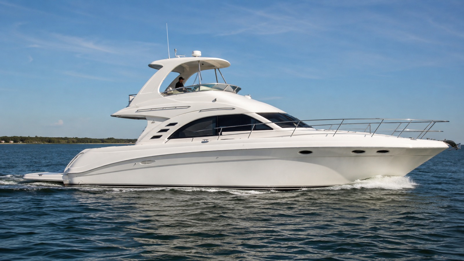 sea ray 450 sedan bridge full profile underway 04