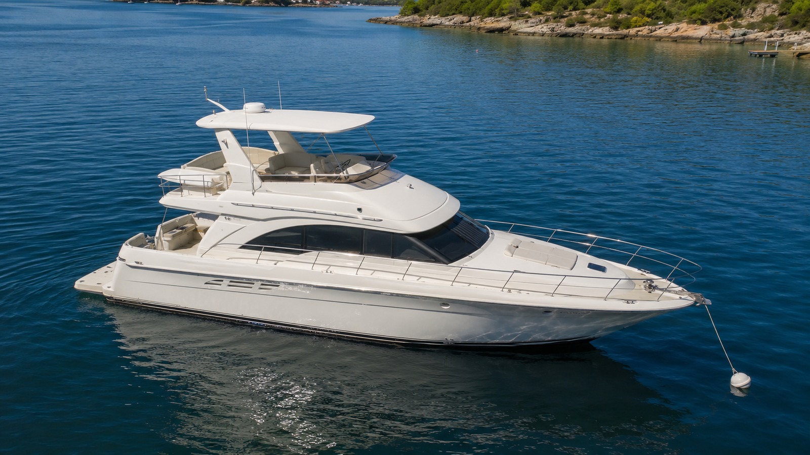 sea ray 480 sedan bridge elevated exterior 07