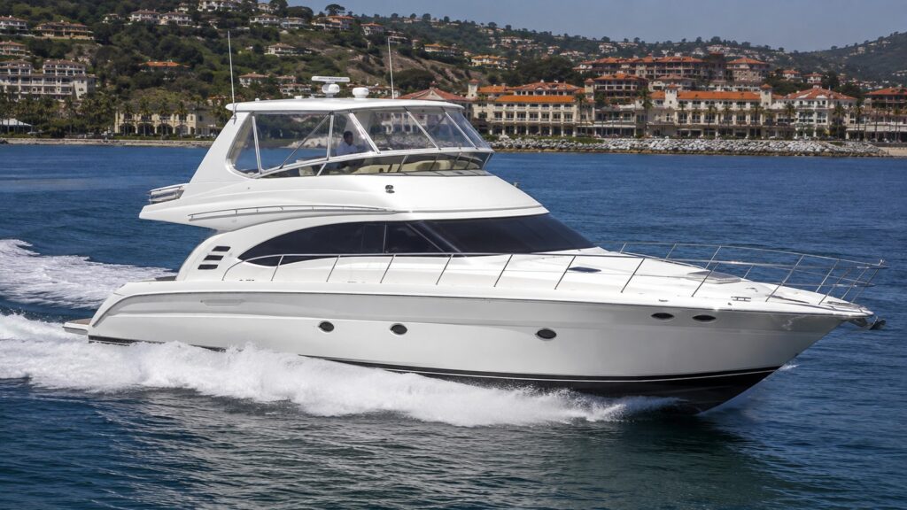 sea ray 480 sedan bridge hero exterior running 01