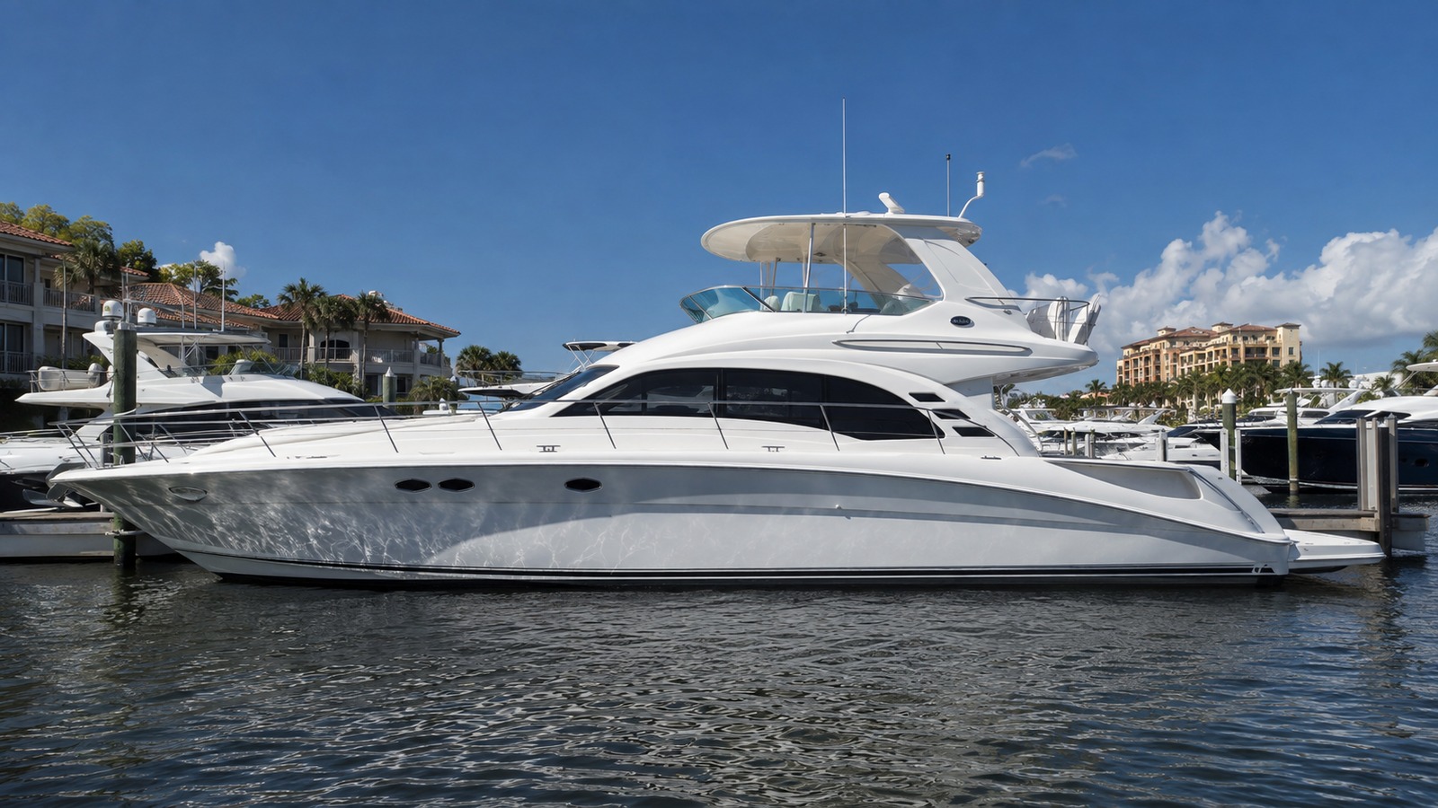 sea ray 500 sedan bridge dockside profile 05
