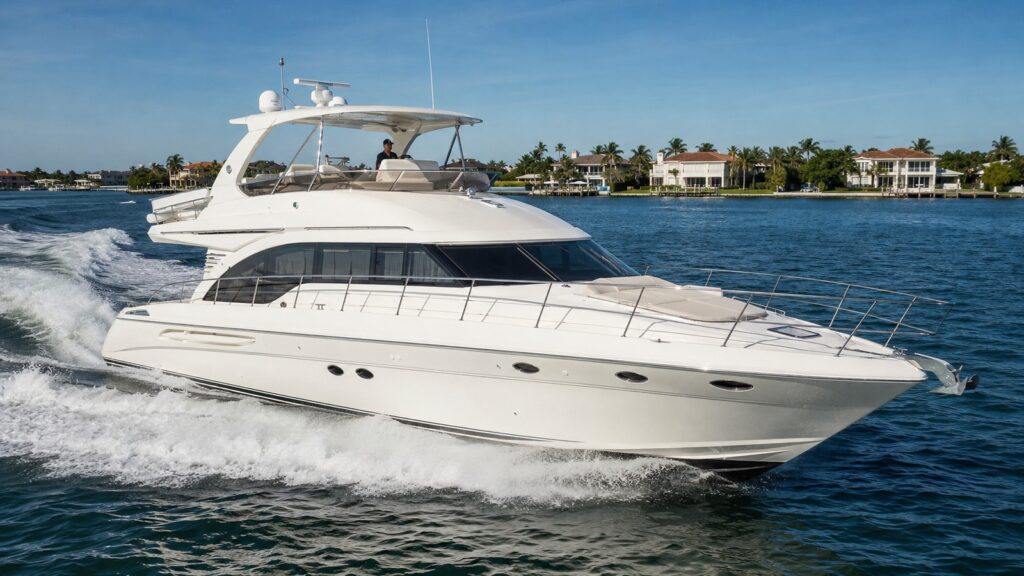 sea ray 500 sedan bridge hero exterior running 01