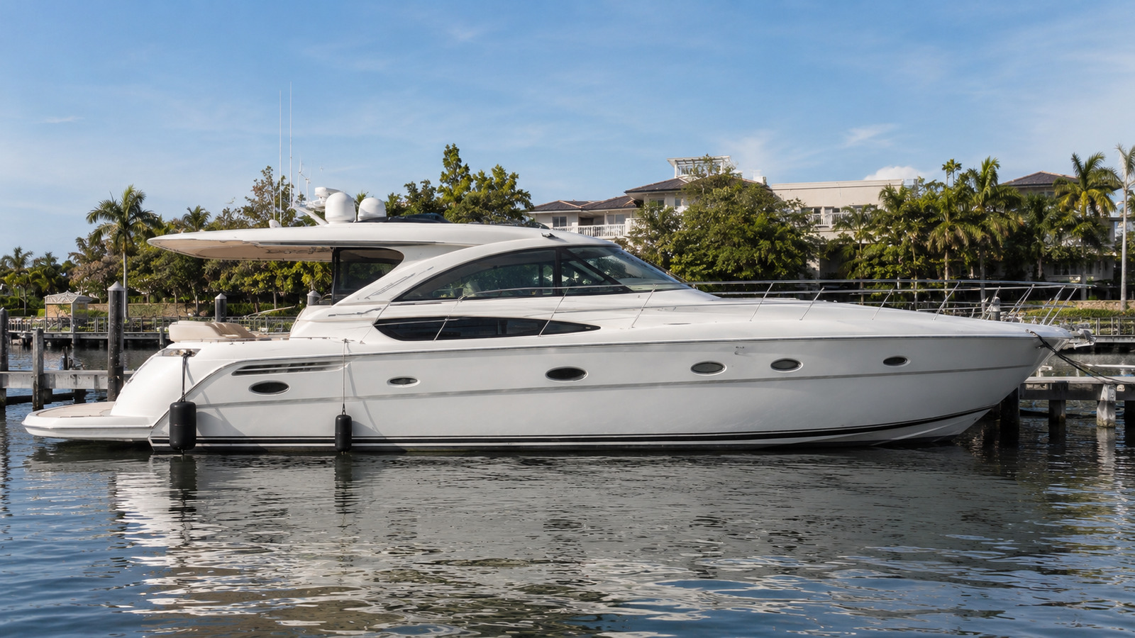 sea ray 520 motor yacht dockside profile 06
