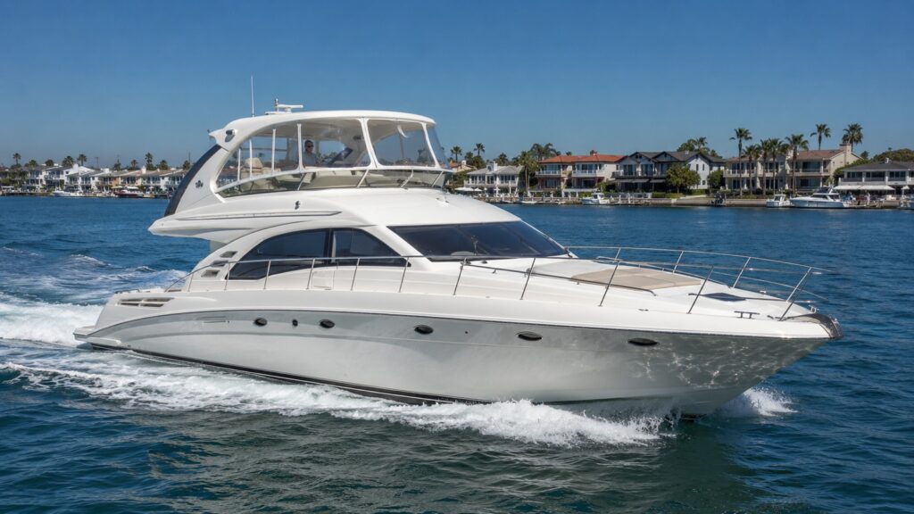 sea ray 520 sedan bridge hero exterior running 01