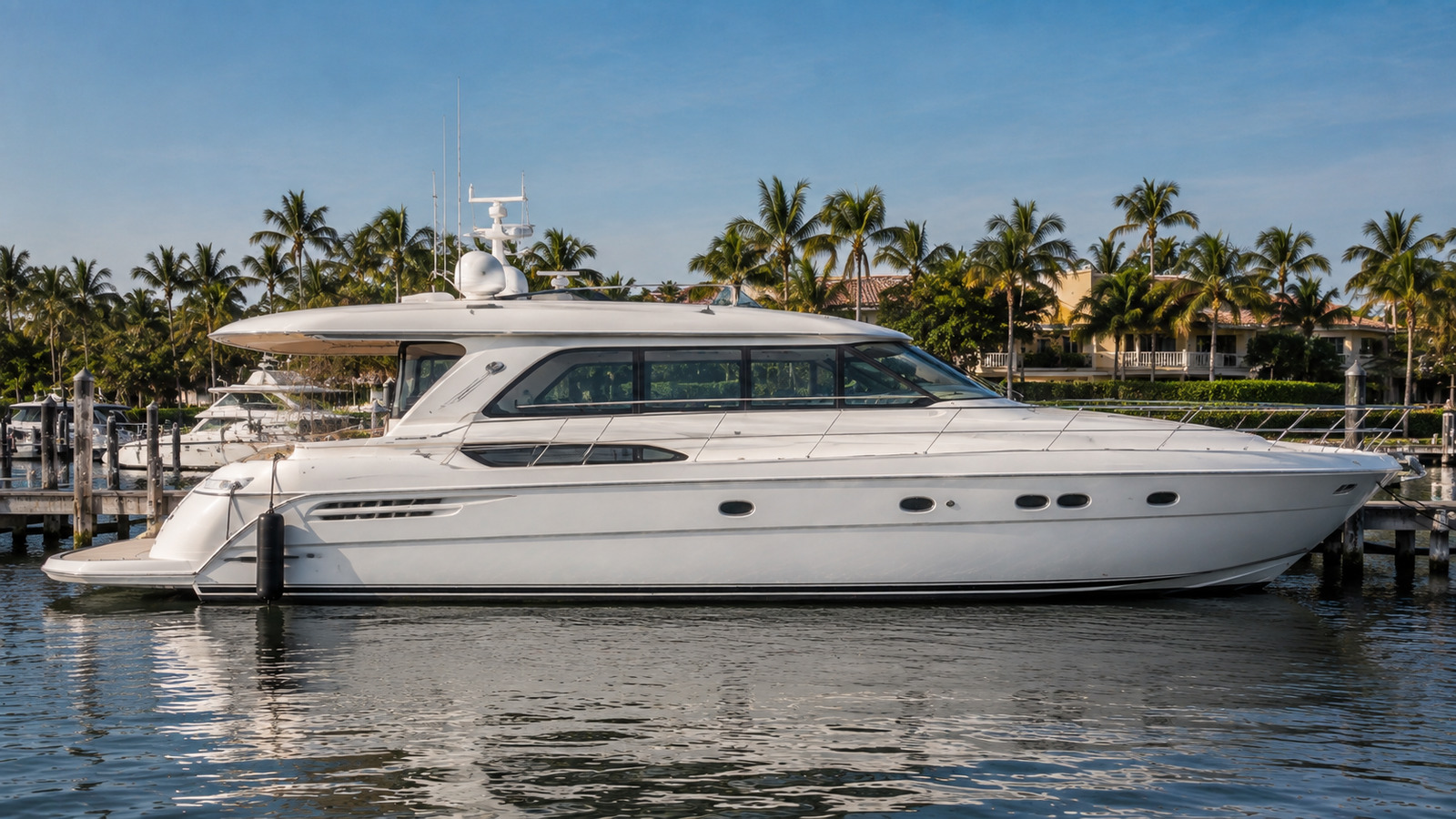 sea ray 550 motor yacht dockside profile 06