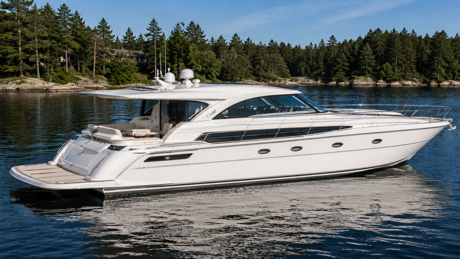 sea ray 550 motor yacht elevated exterior 09