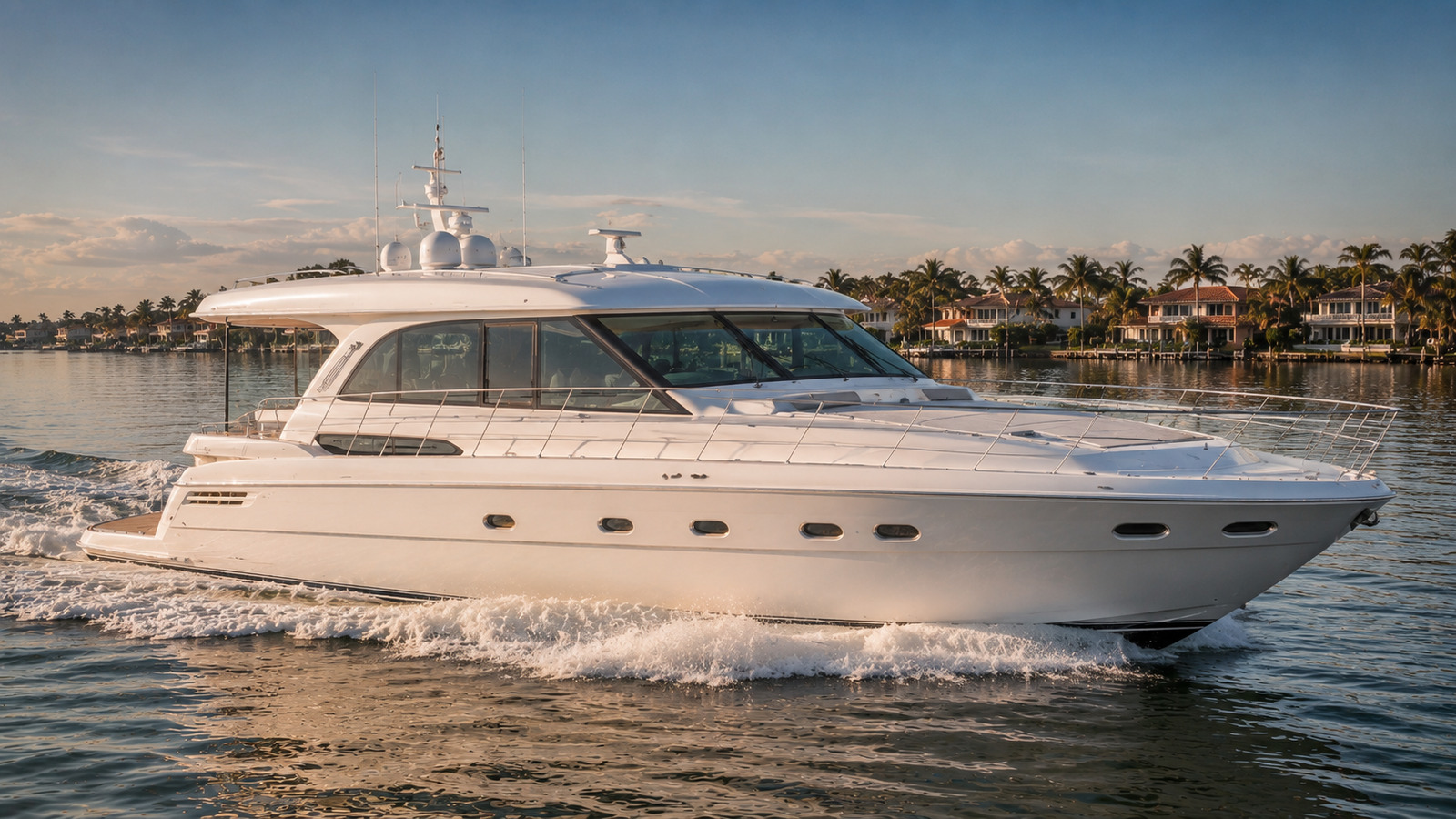sea ray 560 motor yacht golden hour running 05