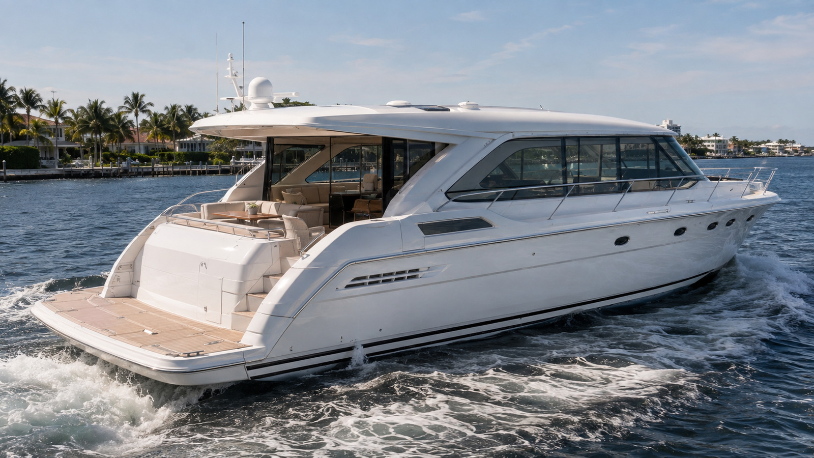 sea ray 560 motor yacht rear quarter running 03