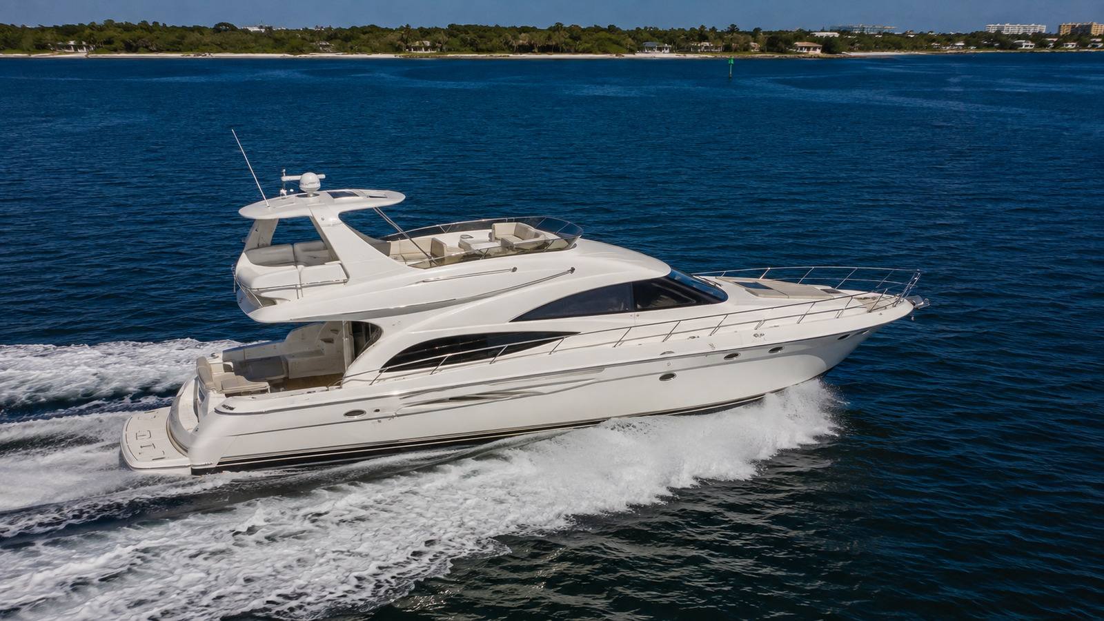 sea ray 560 sedan bridge aerial underway 10
