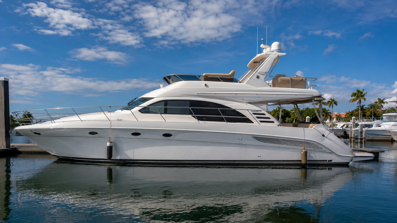 sea ray 580 sedan bridge dockside profile 07