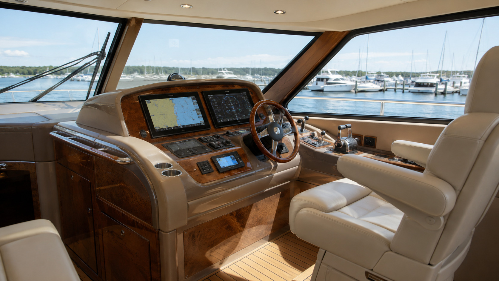 sea ray aft cabin helm interior 05