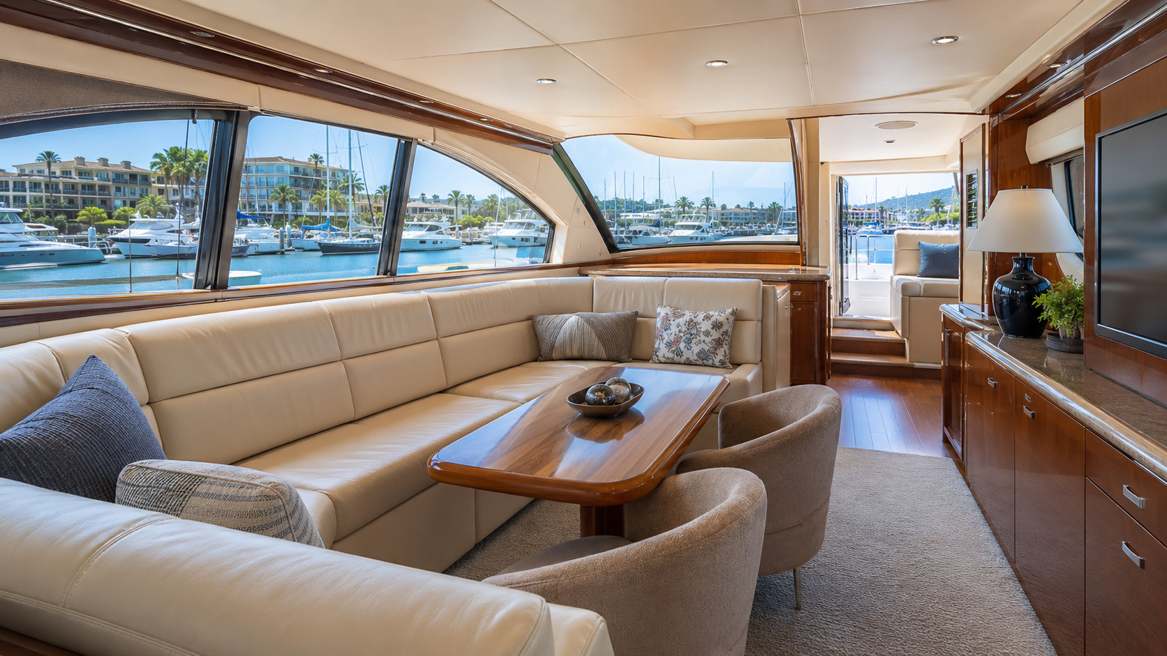 sea ray aft cabin salon interior 06