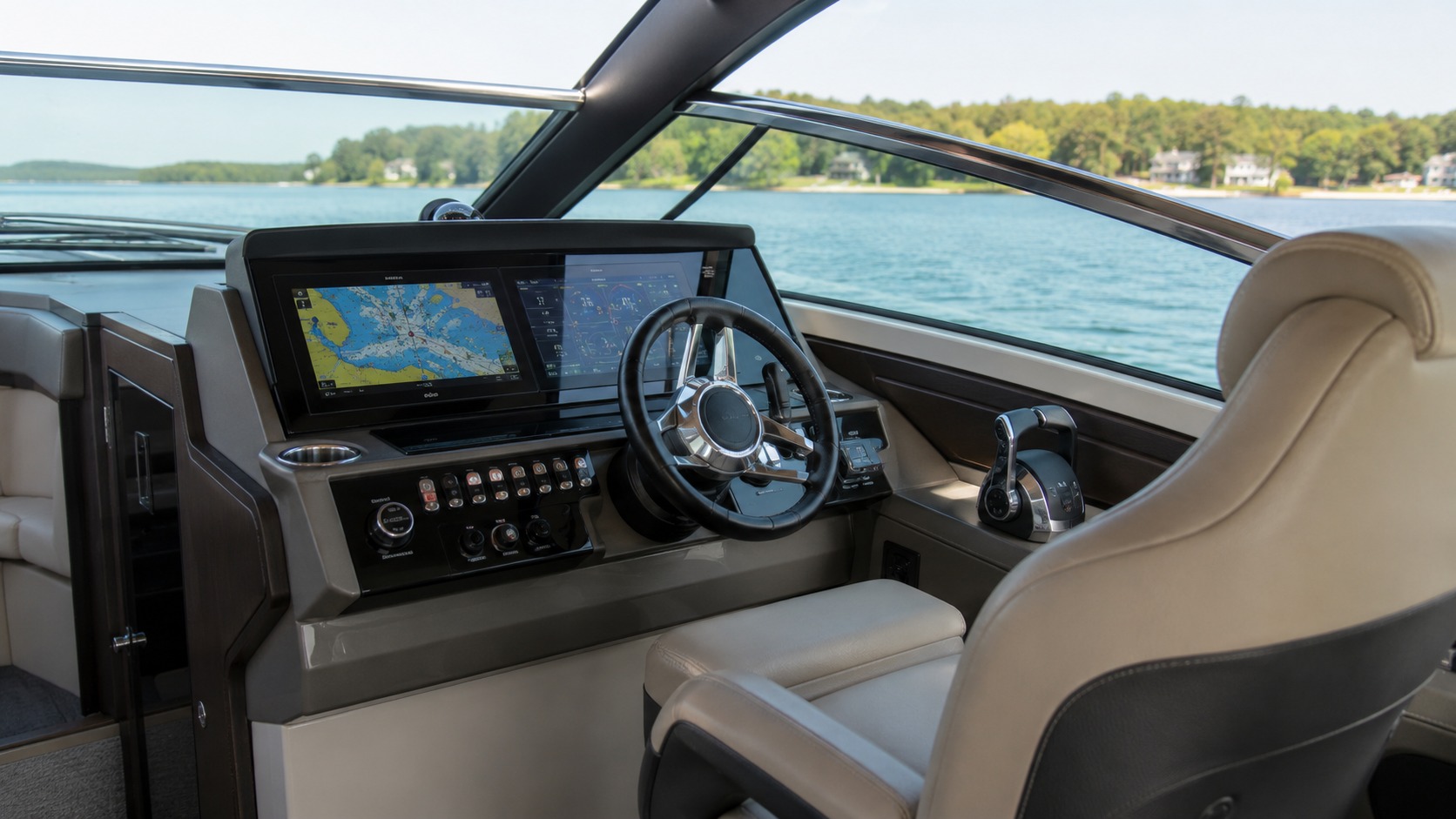 sea ray express cruiser helm interior 13