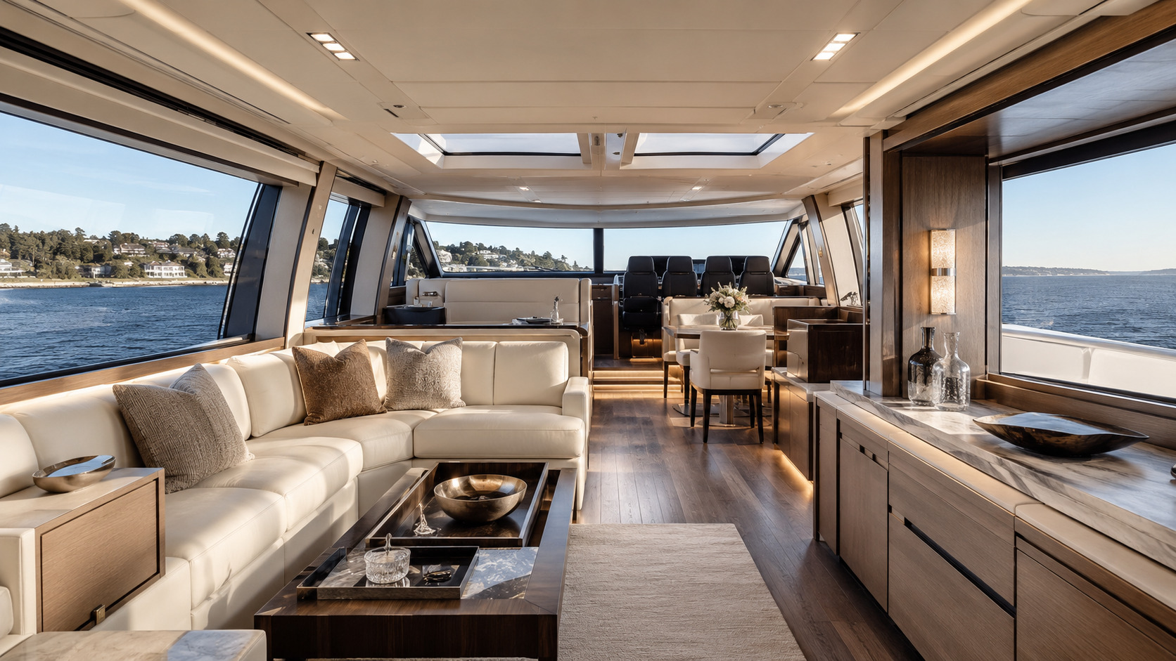 sea ray l class salon interior 06