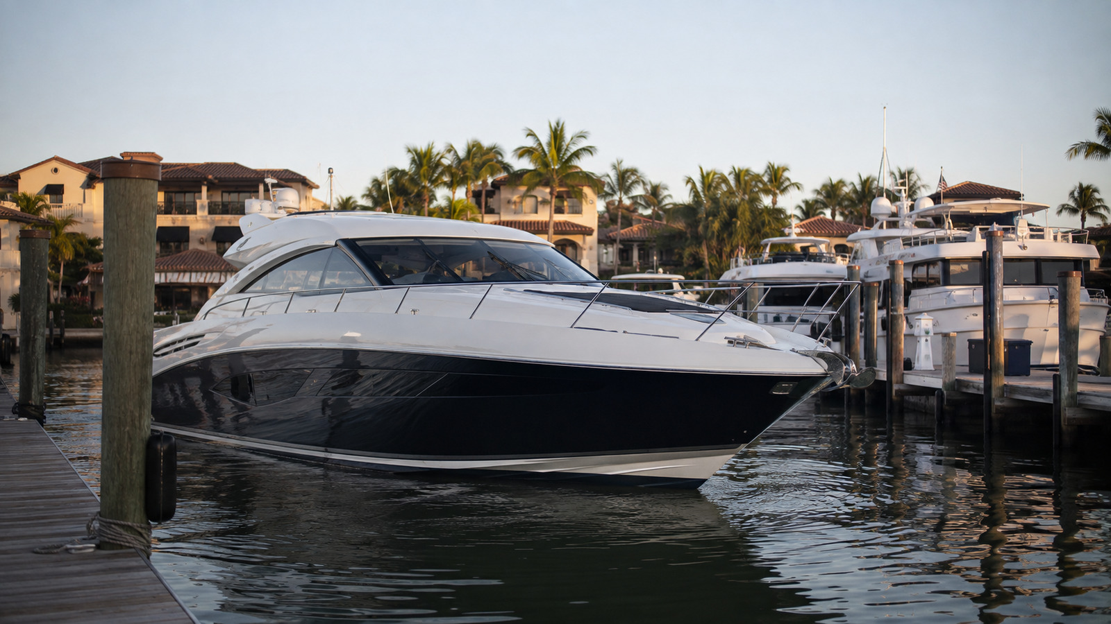 sea ray l590 luxury marina arrival 05