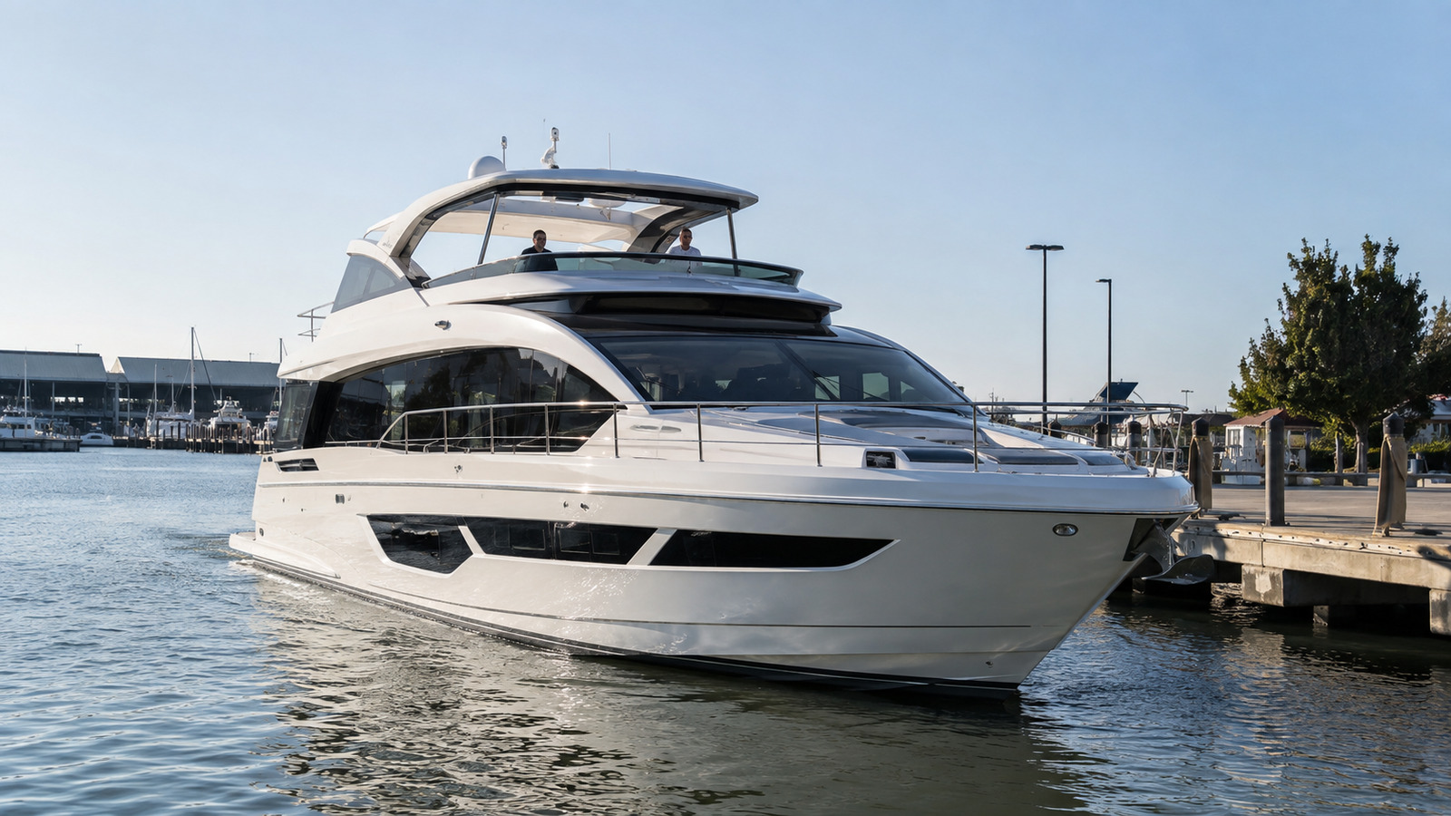 sea ray l650 fly luxury marina arrival 05