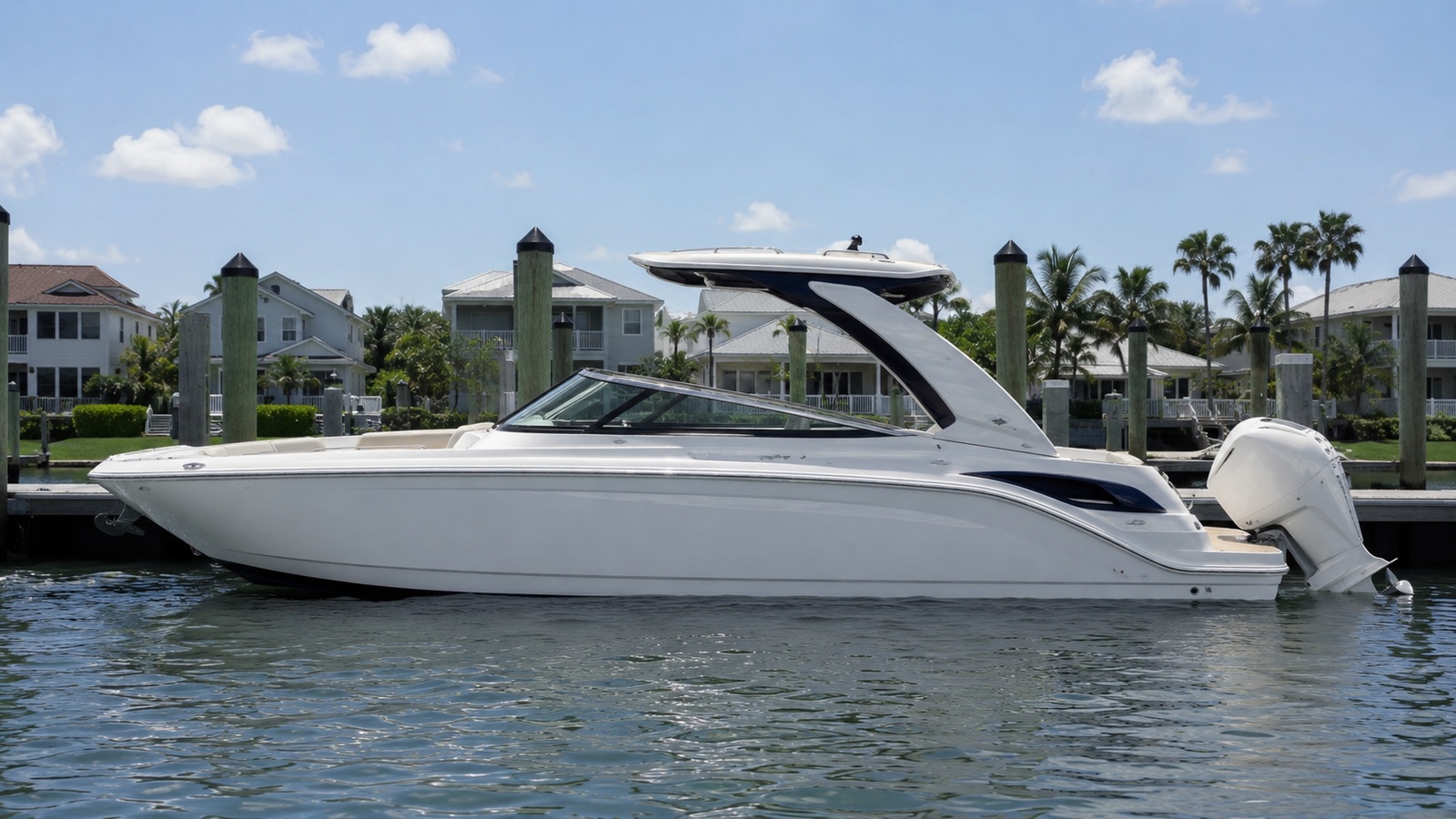 sea ray sdx 270 outboard dockside profile 05