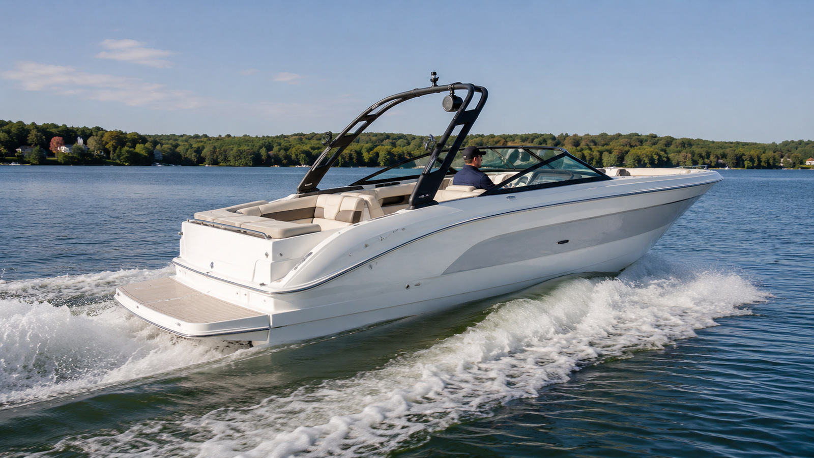 sea ray sdx 270 surf rear quarter surf wake 03