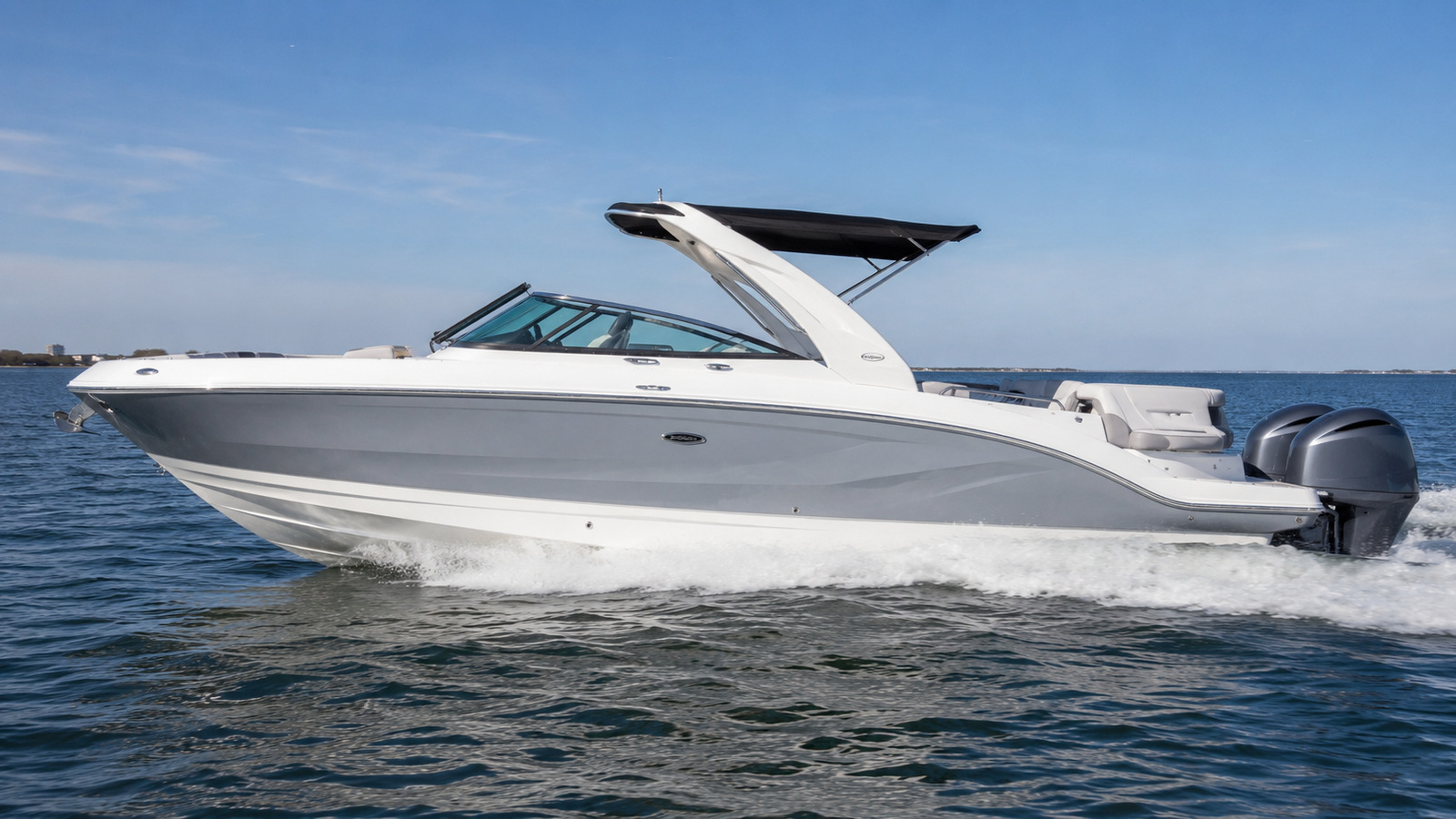 sea ray sdx 290 outboard side profile running 04