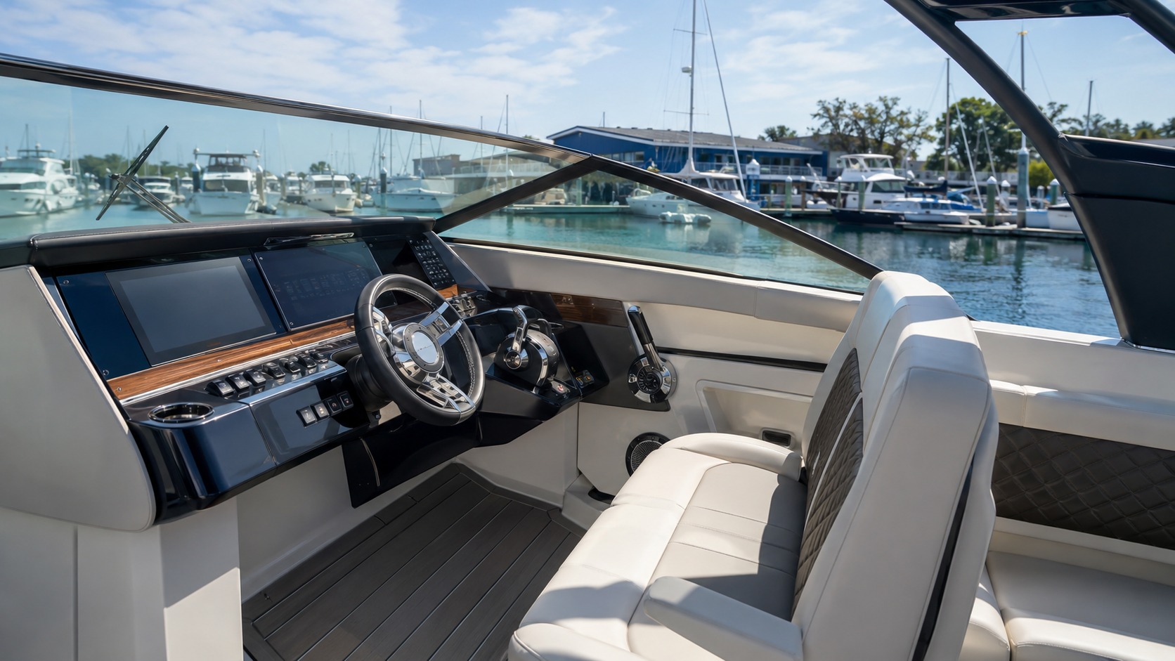 sea ray sdx helm interior 19