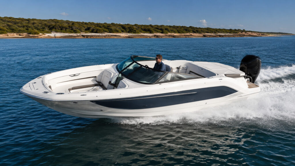 sea ray slx 260 outboard open water running hero 01