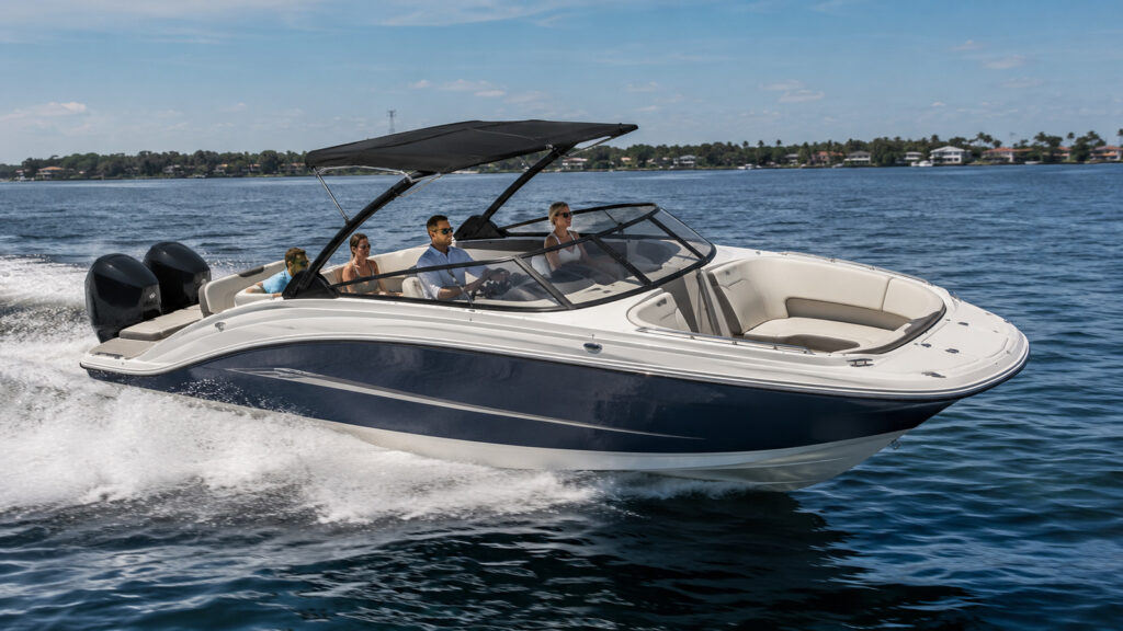 sea ray slx 280 outboard open water running hero 01