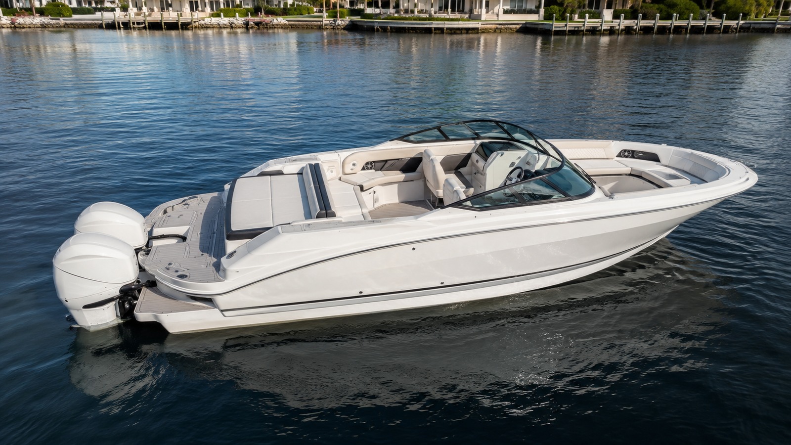 sea ray slx 310 outboard elevated exterior 06