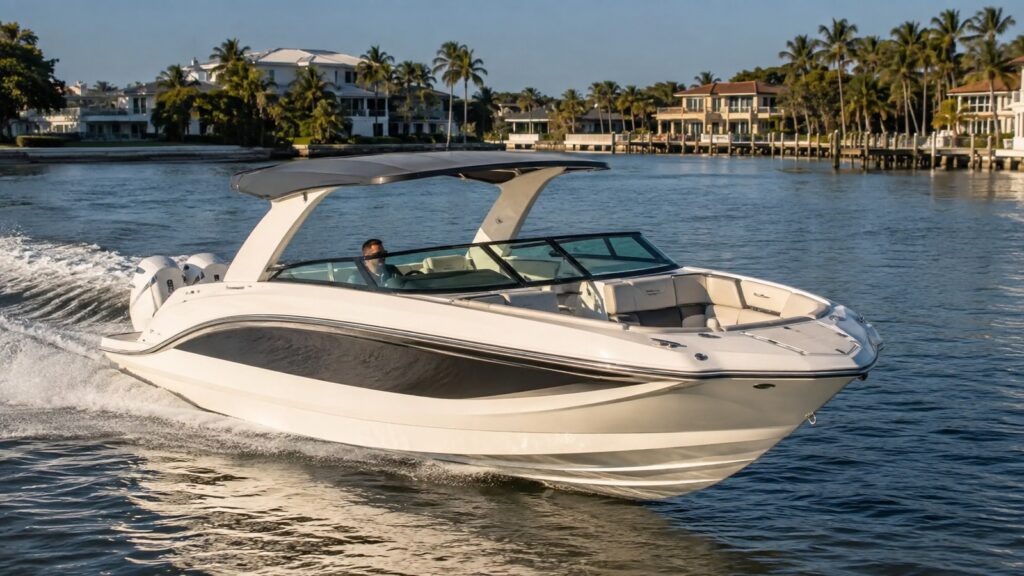 sea ray slx 310 outboard running hero 01