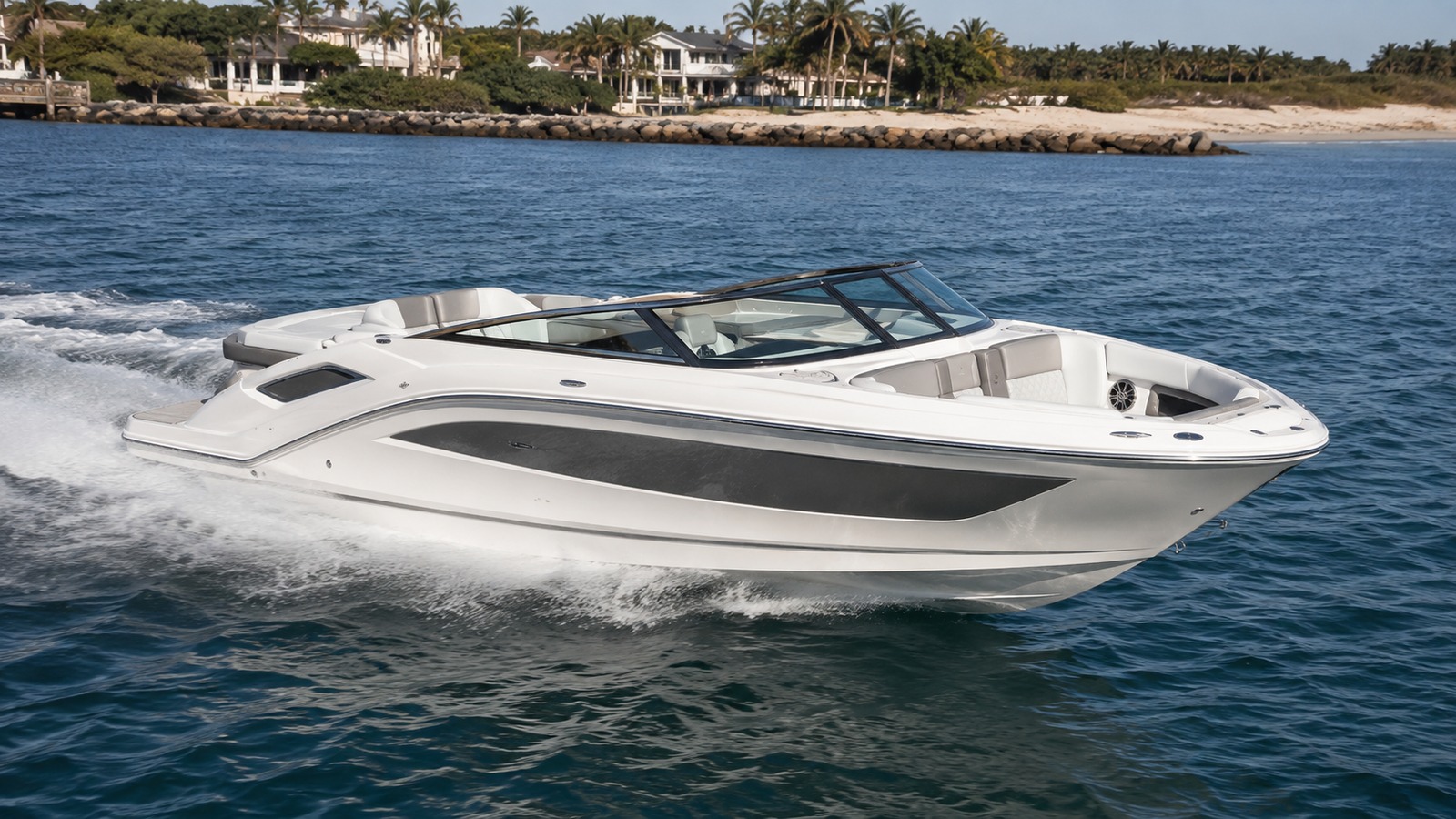 sea ray slx 350 front quarter running 02