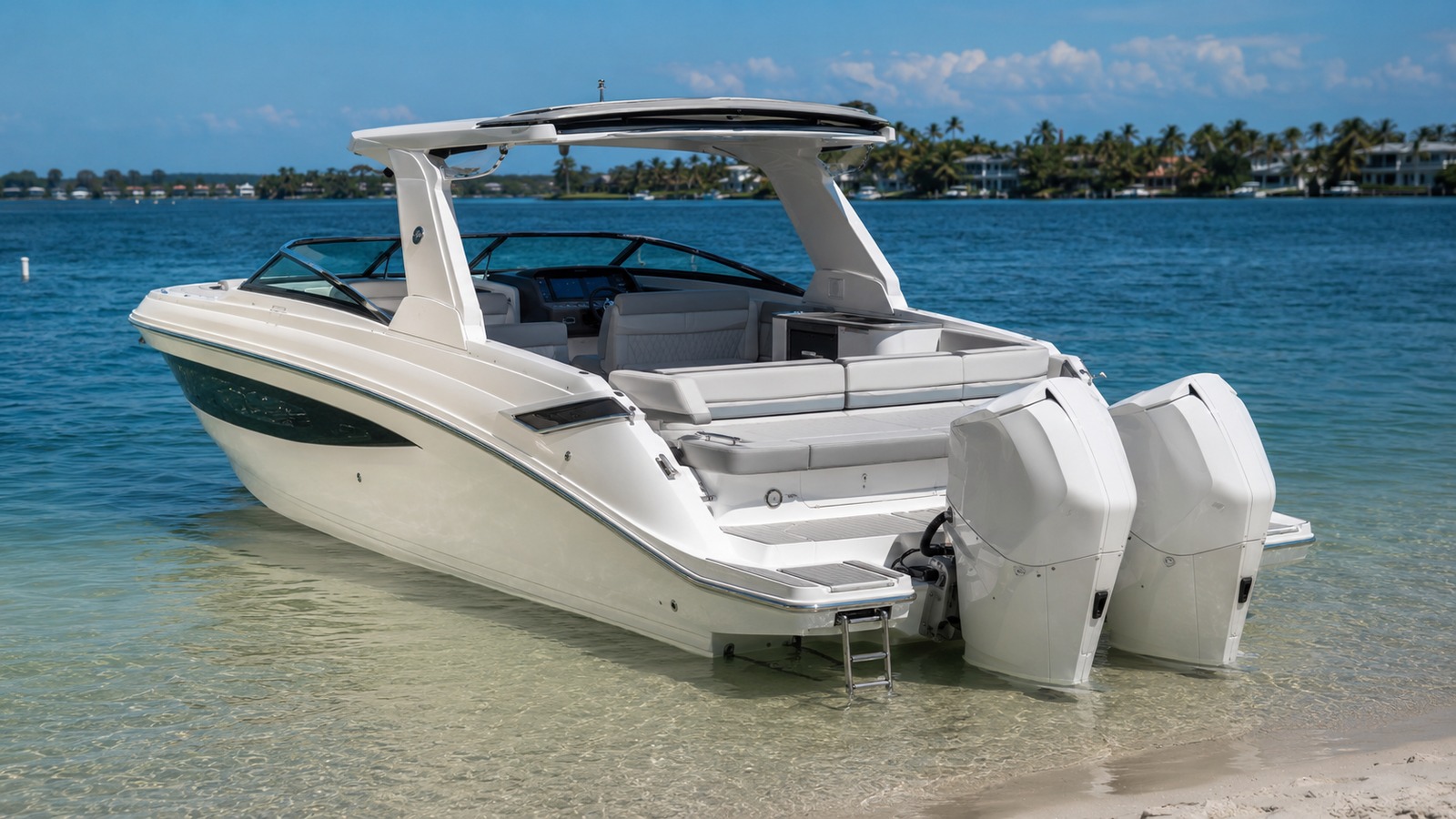 sea ray slx 350 outboard transom seating 10