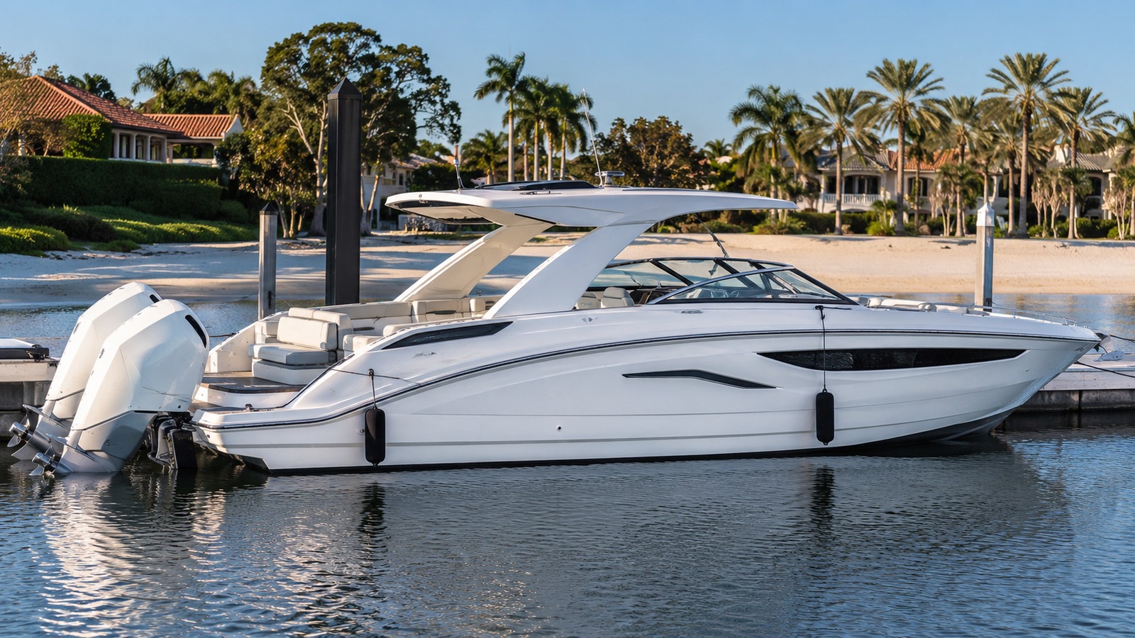 sea ray slx 360 outboard dockside profile 05