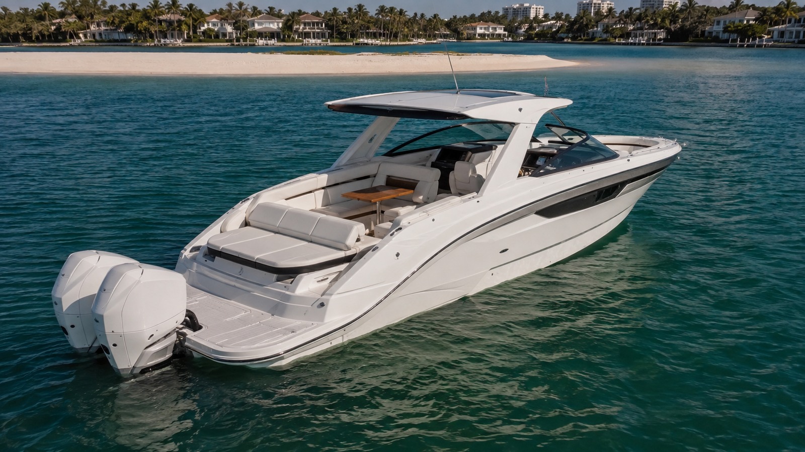 sea ray slx 360 outboard elevated exterior 06