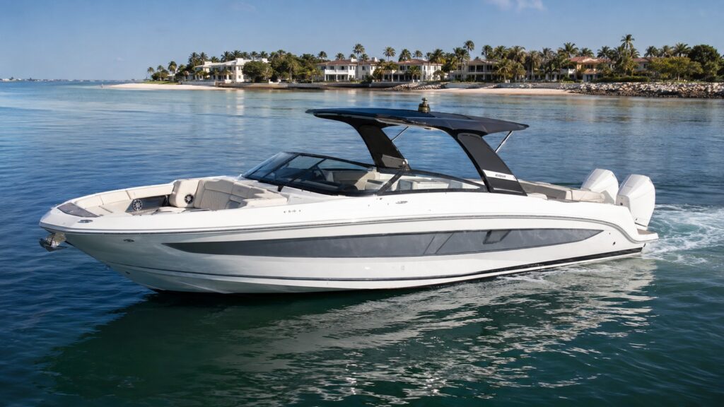 sea ray slx 360 outboard running hero 01